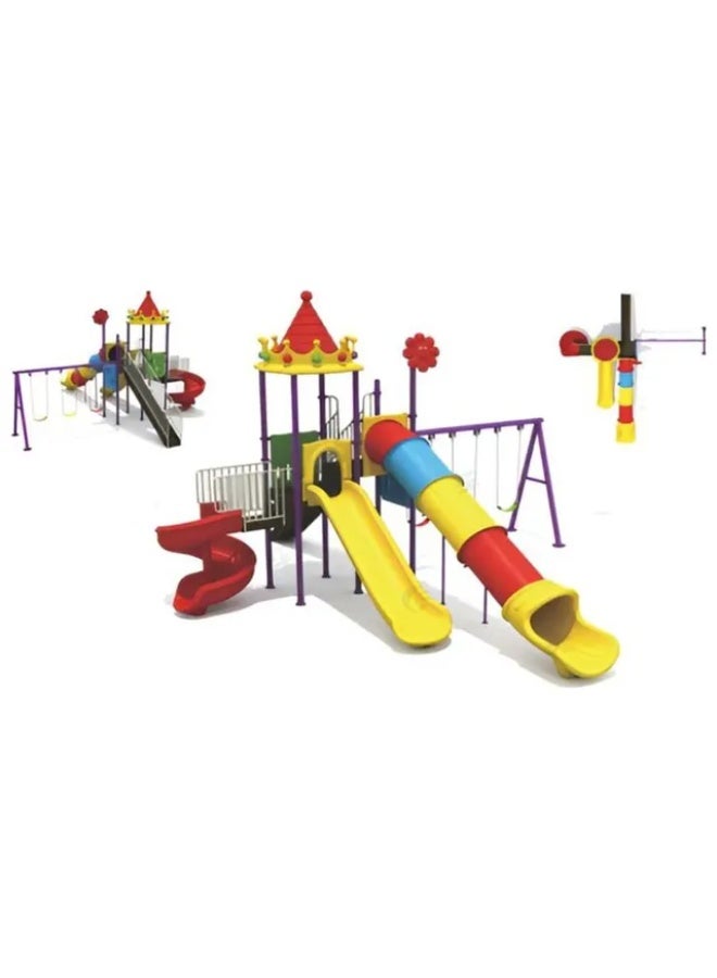 MYTS Discovery Playland with 3 Swings & 3 Slides | Outdoor Kids Playset | Large Fun Park Playground – 620 × 380 × 270 cm - Image 3